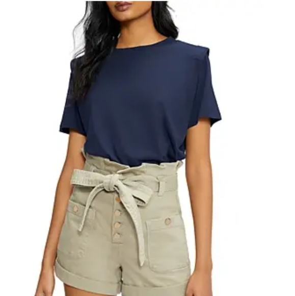 Ted Baker London Tops - Ted Baker Navy Klaaraa Structured Shoulder T-shirt